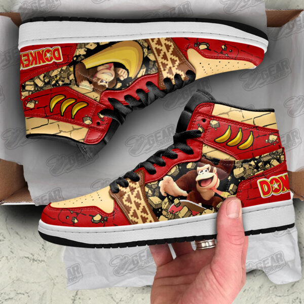 Tubopro Donkey Kong Gameboy AJ1 High Sneakers Shoes For Men And Women - Image 2