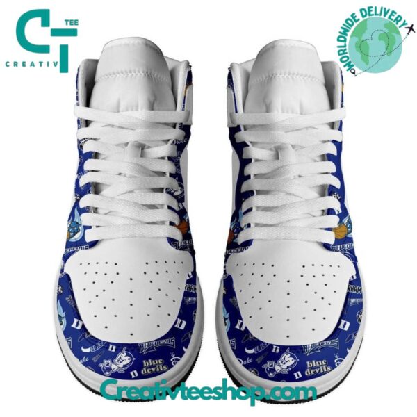 Tubopro Duke Blue Devils AJ1 High Sneakers Shoes For Men And Women - Image 2