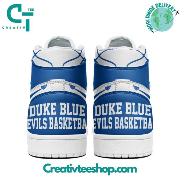 Tubopro Duke Blue Devils AJ1 High Sneakers Shoes For Men And Women - Image 3