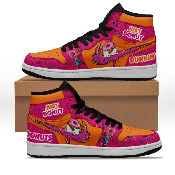 Tubopro Dunkin Donuts AJ1 High Sneakers Shoes For Men And Women