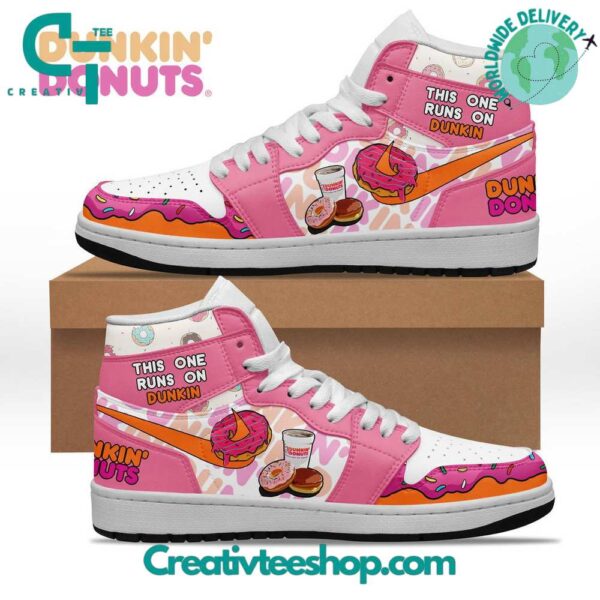 Tubopro Dunkin Donuts AJ1 High Sneakers Shoes For Men And Women