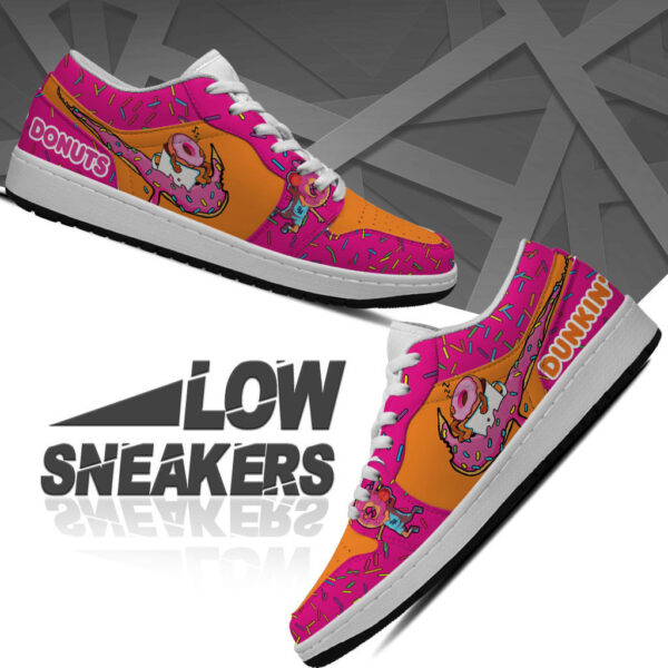 Tubopro Dunkin Donuts AJ1 High Sneakers Shoes For Men And Women - Image 4