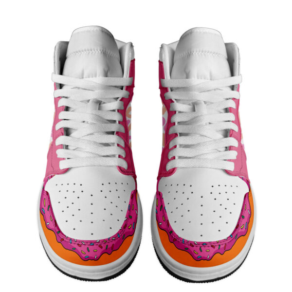 Tubopro Dunkin Donuts AJ1 High Sneakers Shoes For Men And Women - Image 2
