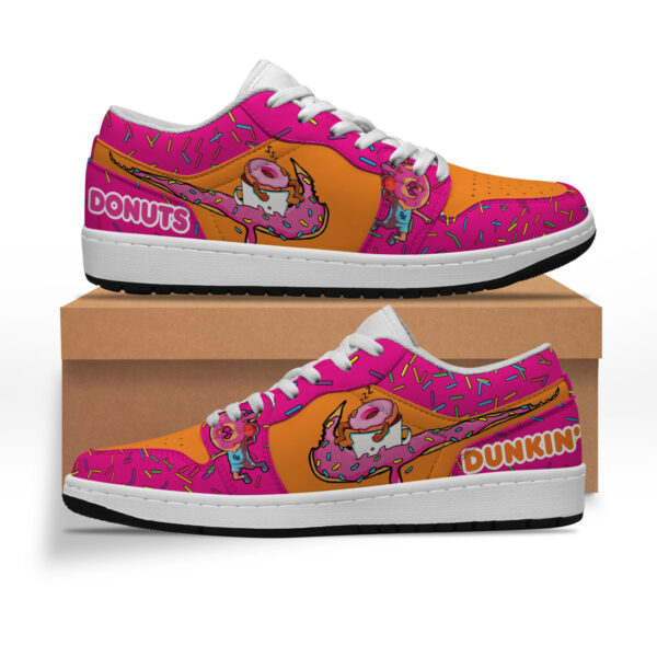 Tubopro Dunkin Donuts AJ1 High Sneakers Shoes For Men And Women - Image 3