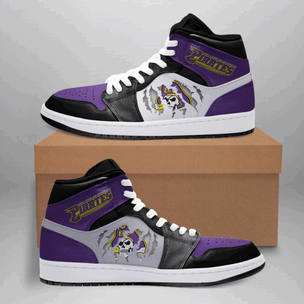 Tubopro East Carolina Pirates AJ1 High Sneakers Shoes For Men And Women
