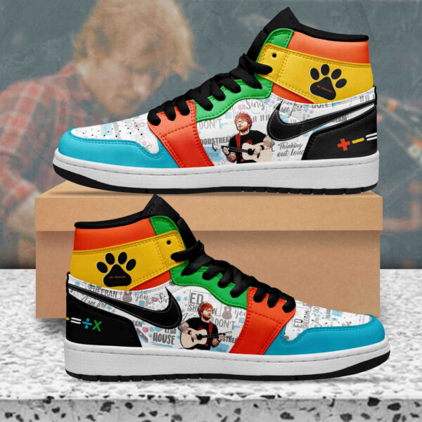 Tubopro Ed Sheeran AJ1 High Sneakers Shoes For Men And Women - Image 2