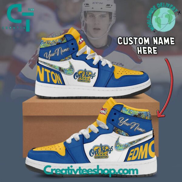 Tubopro Edmonton Oil Kings AJ1 High Sneakers Shoes For Men And Women