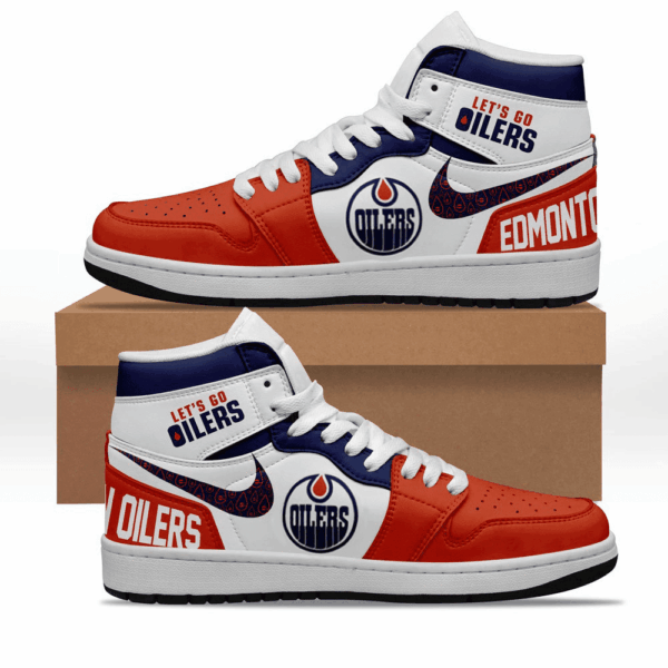 Tubopro Edmonton Oilers AJ1 High Sneakers Shoes For Men And Women