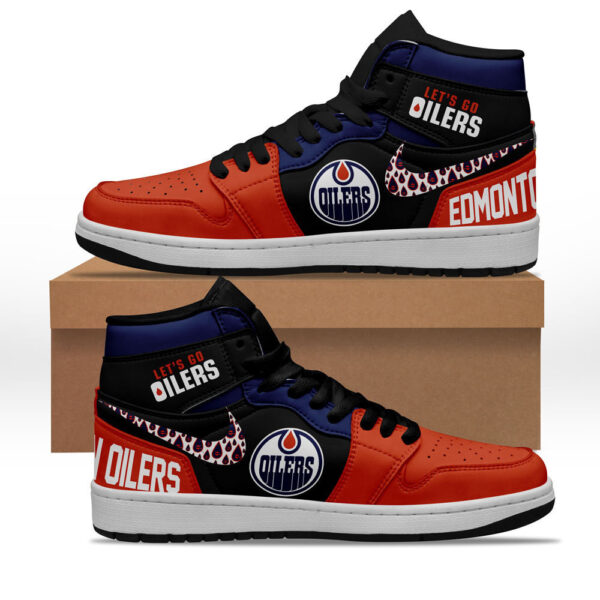 Tubopro Edmonton Oilers AJ1 High Sneakers Shoes For Men And Women