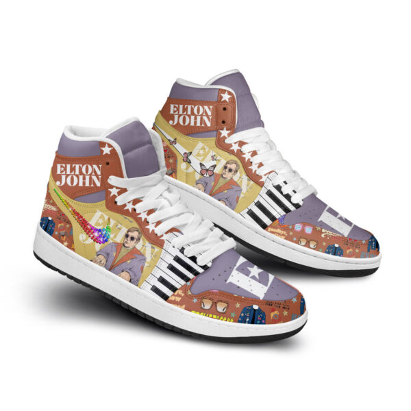 Tubopro Elton John AJ1 High Sneakers Shoes For Men And Women - Image 2