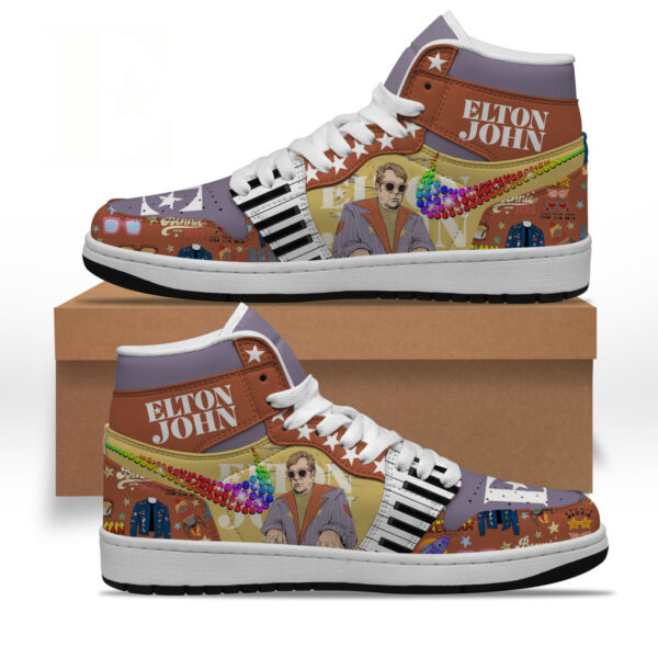 Tubopro Elton John AJ1 High Sneakers Shoes For Men And Women - Image 5
