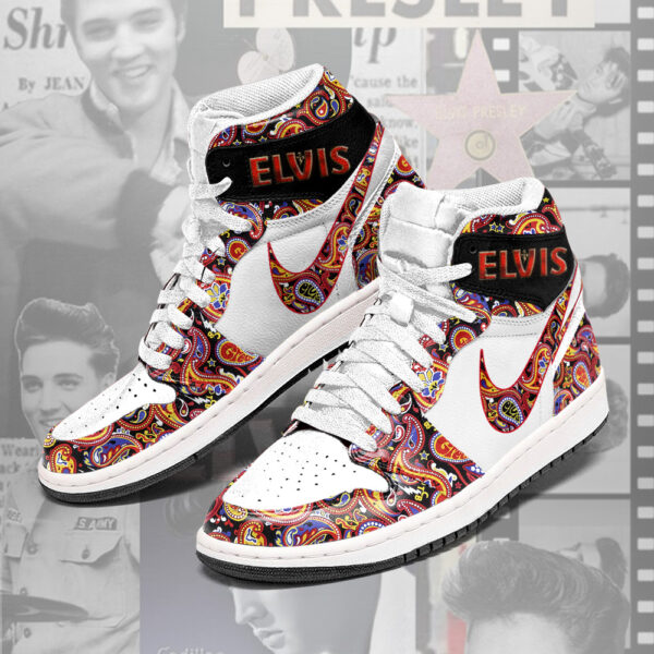 Tubopro Elvis Presley AJ1 High Sneakers Shoes For Men And Women - Image 2