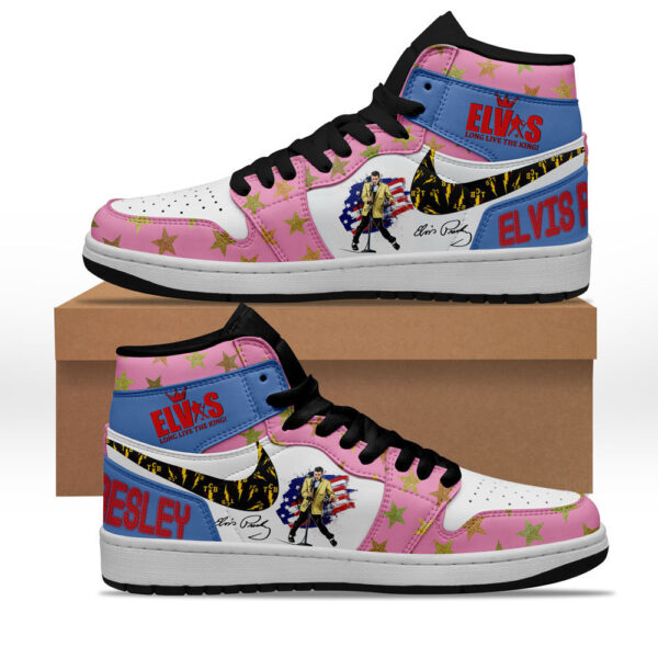Tubopro Elvis Presley AJ1 High Sneakers Shoes For Men And Women