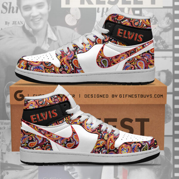 Tubopro Elvis Presley AJ1 High Sneakers Shoes For Men And Women