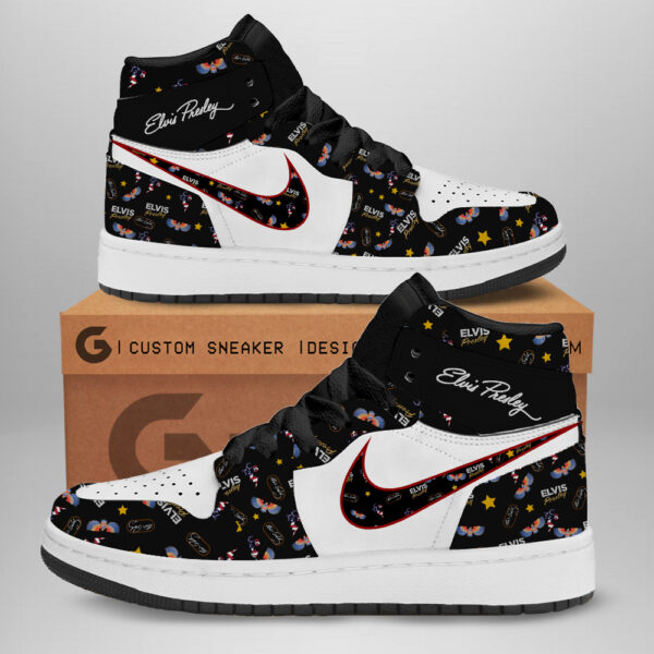Tubopro Elvis Presley AJ1 High Sneakers Shoes For Men And Women