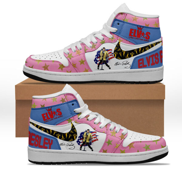 Tubopro Elvis Presley AJ1 High Sneakers Shoes For Men And Women