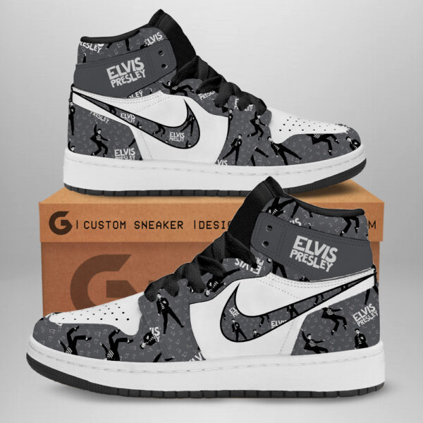 Tubopro Elvis Presley AJ1 High Sneakers Shoes For Men And Women