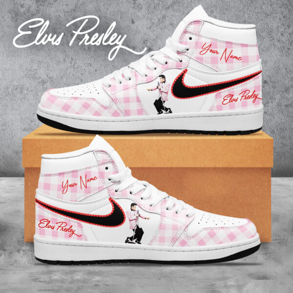 Tubopro Elvis Presley AJ1 High Sneakers Shoes For Men And Women - Image 2