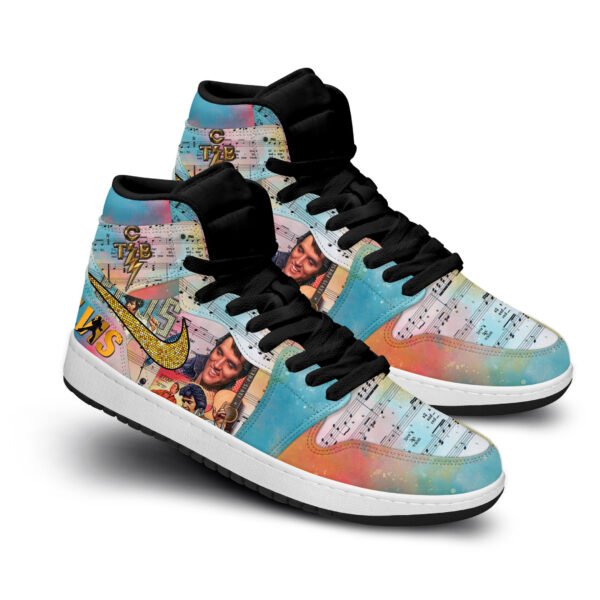 Tubopro Elvis Presley AJ1 High Sneakers Shoes For Men And Women - Image 3