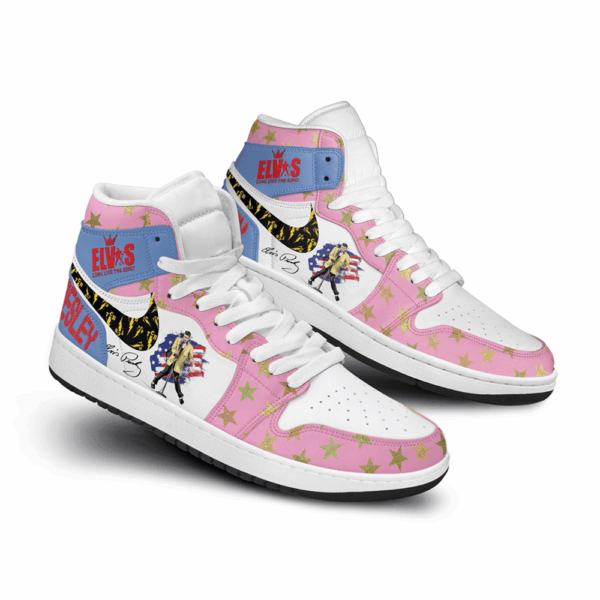 Tubopro Elvis Presley AJ1 High Sneakers Shoes For Men And Women - Image 2