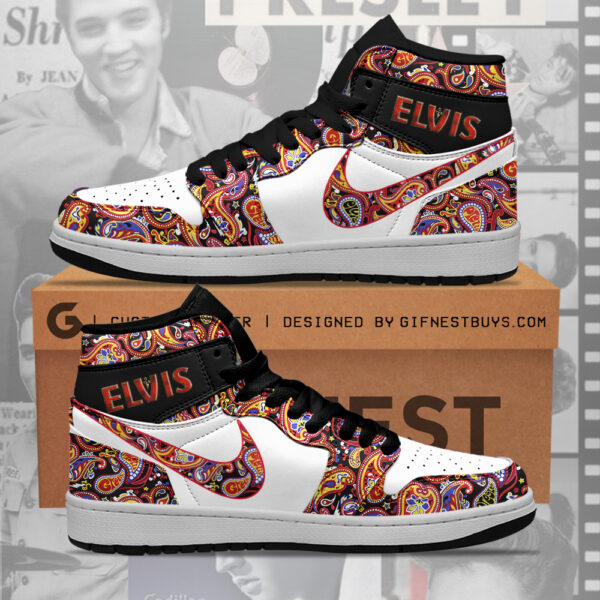 Tubopro Elvis Presley AJ1 High Sneakers Shoes For Men And Women