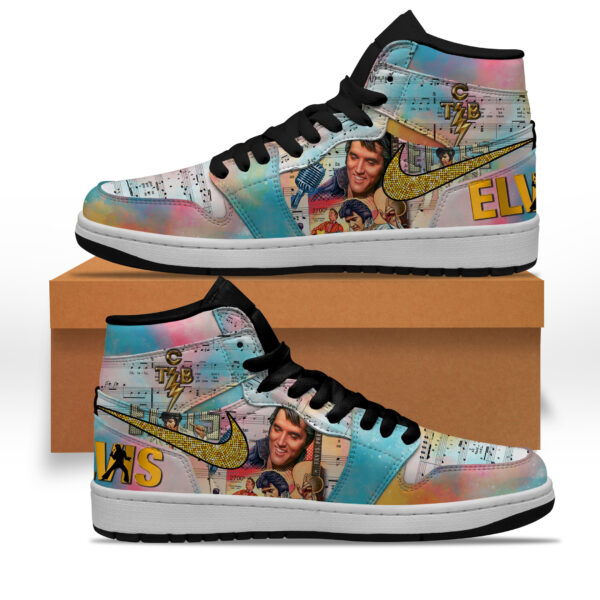 Tubopro Elvis Presley AJ1 High Sneakers Shoes For Men And Women