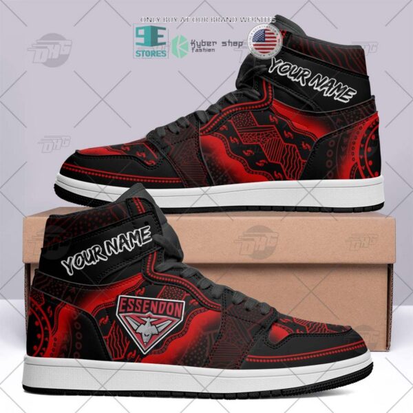 Tubopro Essendon Bombers AFL AJ1 High Sneakers Shoes For Men And Women