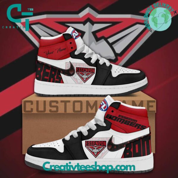 Tubopro Essendon Bombers AJ1 High Sneakers Shoes For Men And Women