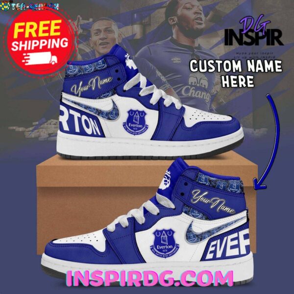Tubopro Everton FC AJ1 High Sneakers Shoes For Men And Women