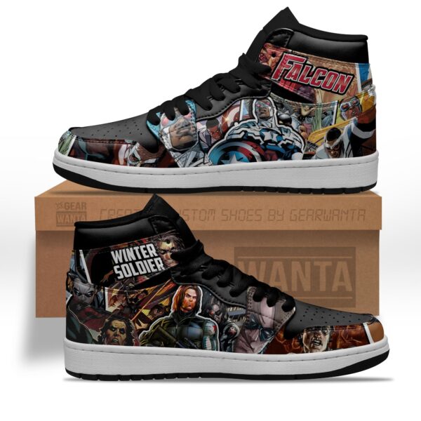 Tubopro Falcon and Winter Soldier AJ1 High Sneakers Shoes For Men And Women