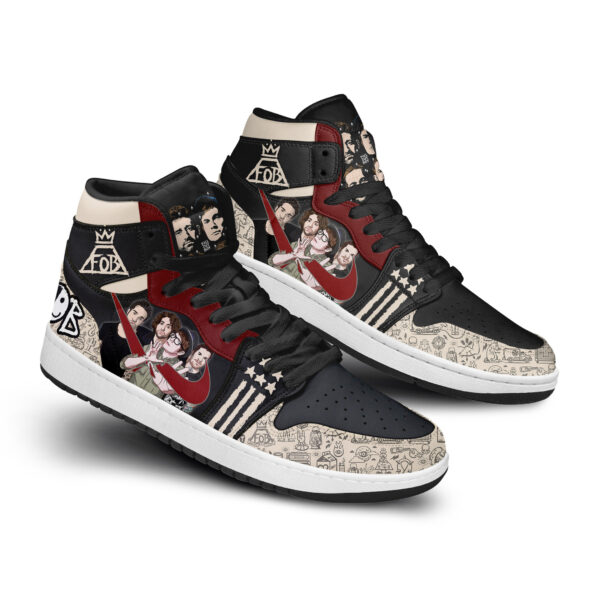 Tubopro Fall Out Boy AJ1 High Sneakers Shoes For Men And Women - Image 2