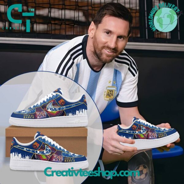 Tubopro FC Barcelona Air Low-Top Sneakers Shoes For Men And Women - Image 4
