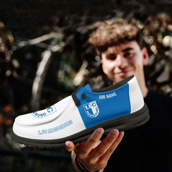Tubopro FC Magdeburg Personalized Hey Dude Shoes For Men And Women - Image 4