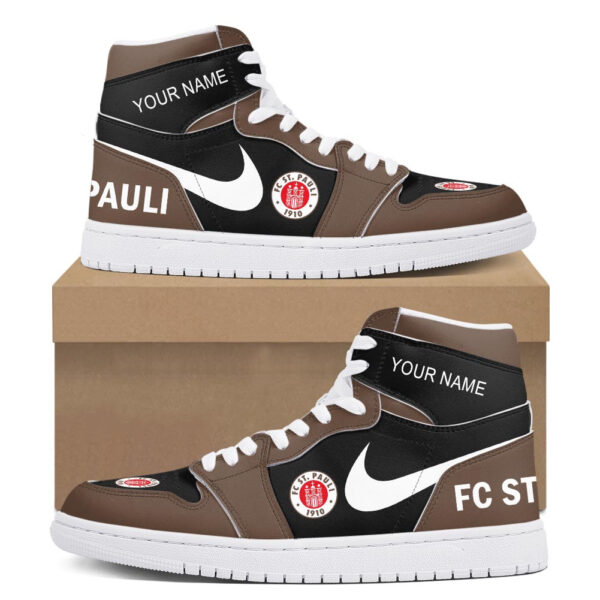 Tubopro FC St. Pauli AJ1 High Sneakers Shoes For Men And Women - Image 2