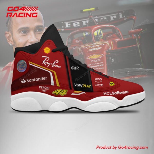 Tubopro Ferrari x Lewis Hamilton AJ13 Sneakers Shoes For Men And Women - Image 3
