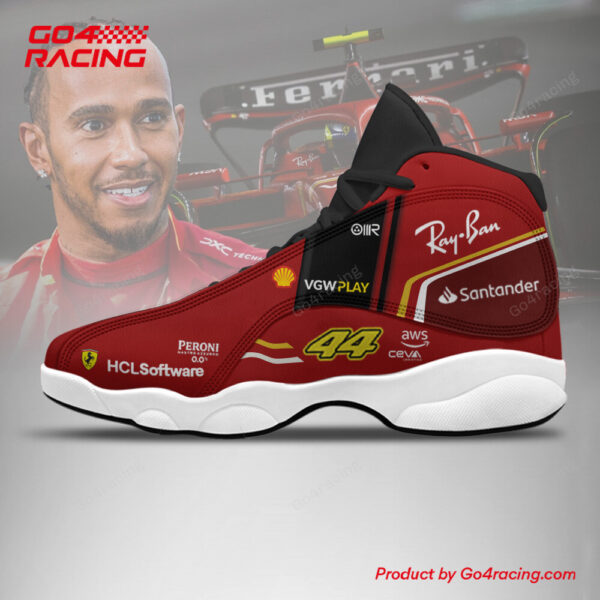 Tubopro Ferrari x Lewis Hamilton AJ13 Sneakers Shoes For Men And Women - Image 2