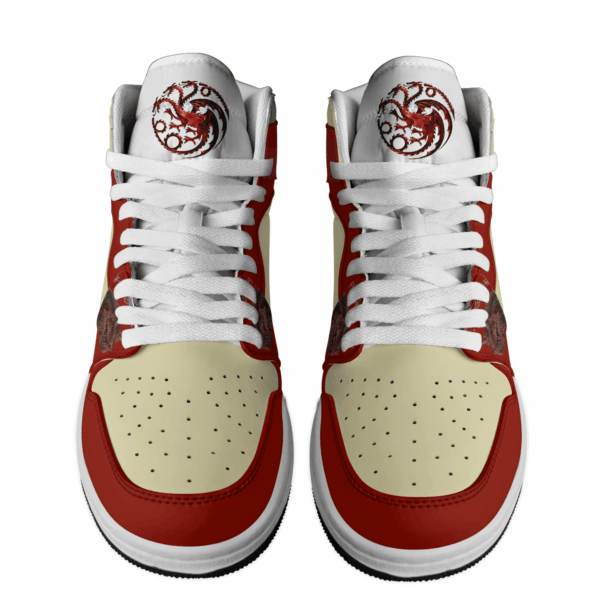 Tubopro Fire & Blood AJ1 High Sneakers Shoes For Men And Women - Image 2