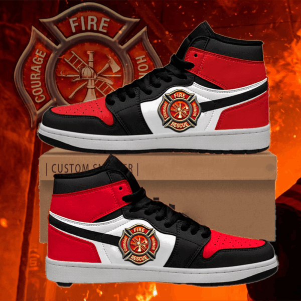 Tubopro Firefigher AJ1 High Sneakers Shoes For Men And Women