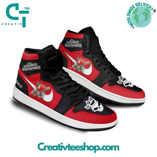 Tubopro Five Finger Death Punch AJ1 High Sneakers Shoes For Men And Women - Image 2
