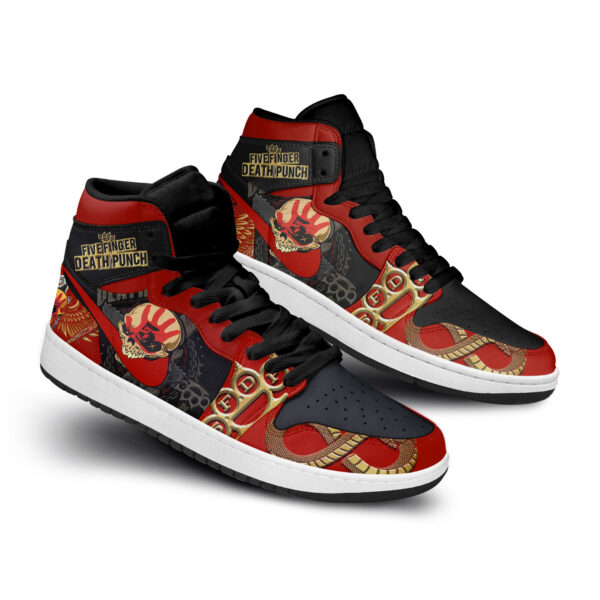 Tubopro Five Finger Death Punch AJ1 High Sneakers Shoes For Men And Women - Image 3