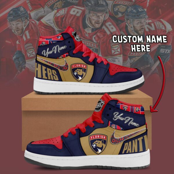 Tubopro Florida Panthers AJ1 High Sneakers Shoes For Men And Women