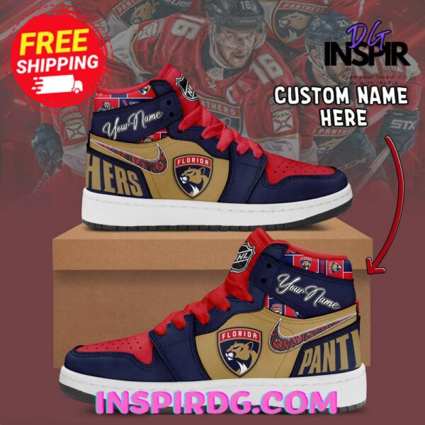Tubopro Florida Panthers AJ1 High Sneakers Shoes For Men And Women