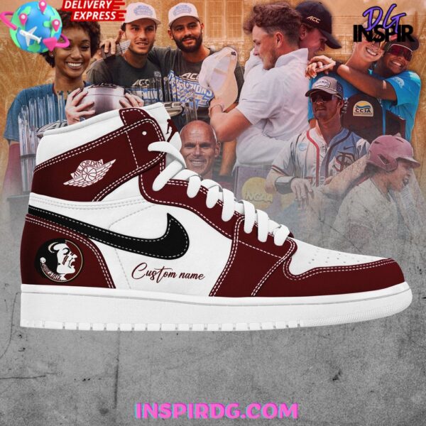 Tubopro Florida State Seminoles AJ1 High Sneakers Shoes For Men And Women - Image 2