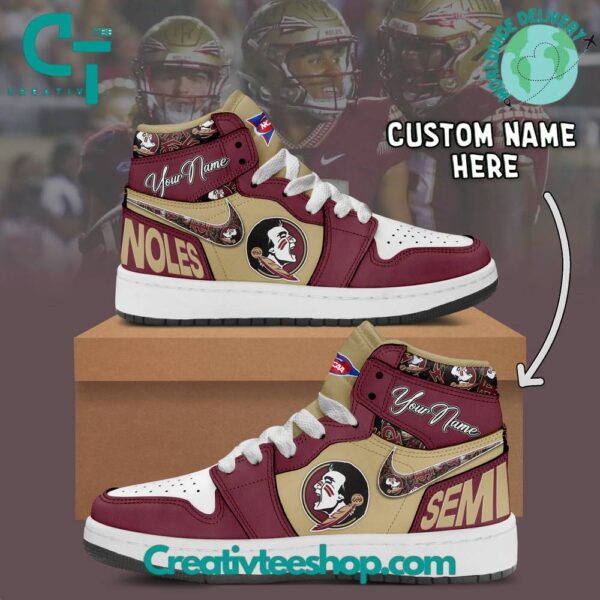 Tubopro Florida State Seminoles AJ1 High Sneakers Shoes For Men And Women