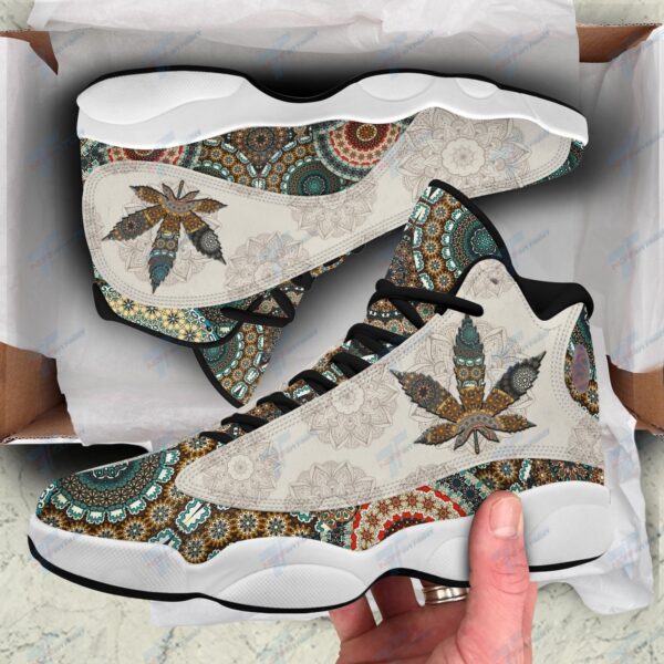 Tubopro Flower Mandala Canabis AJ13 Sneakers Shoes For Men And Women - Image 2