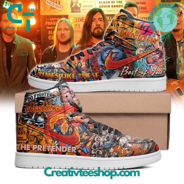 Tubopro Foo Fighters AJ1 High Sneakers Shoes For Men And Women