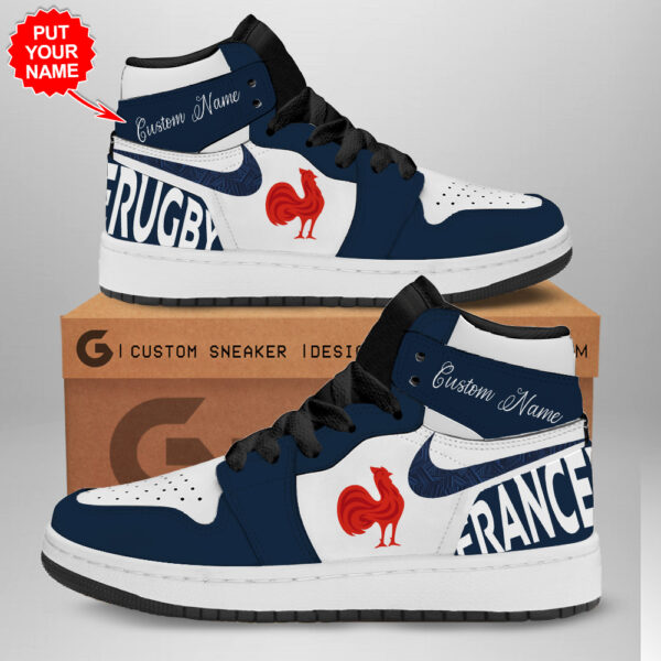 Tubopro France x Rugby World Cup AJ1 High Sneakers Shoes For Men And Women