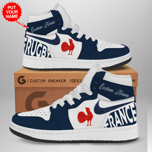 Tubopro France x Rugby World Cup AJ1 High Sneakers Shoes For Men And Women