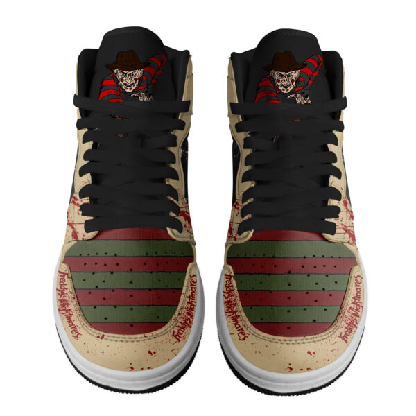 Tubopro Freddy Krueger AJ1 High Sneakers Shoes For Men And Women - Image 3