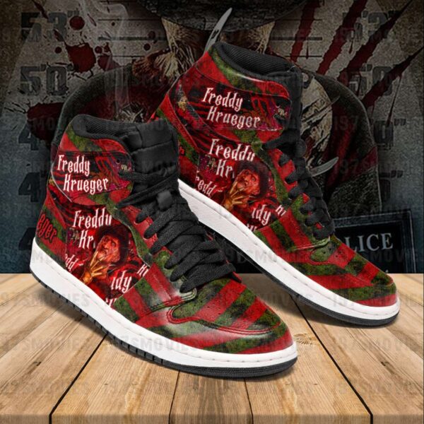 Tubopro Freddy Krueger AJ1 High Sneakers Shoes For Men And Women - Image 4
